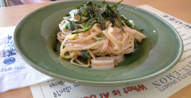 Spaghetti with Squid & Nori at Jin-Emon