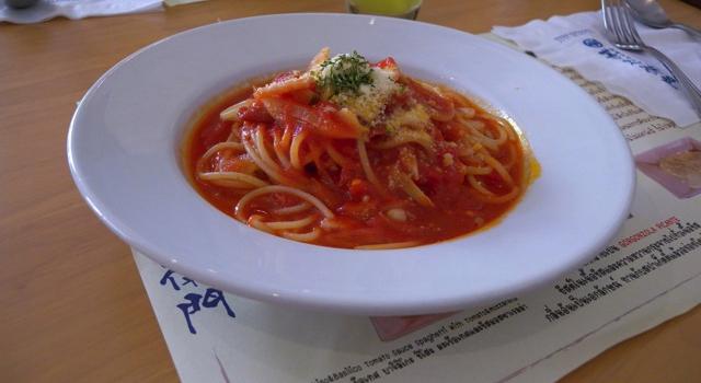 Spaghetti with Tomato Sauce at Jin-Emon