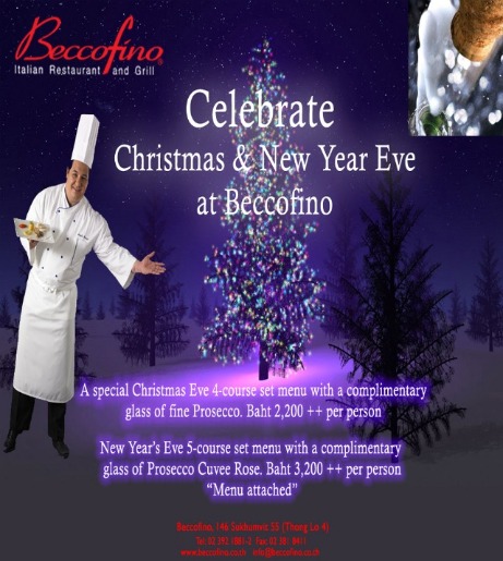 Beccofino Christmas & New Year's Menus 2010