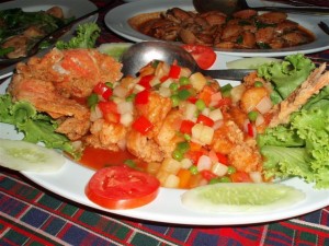 Deep Fried Red Snapper with Sweet & Sour Sauce