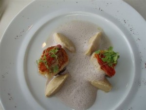 Scallops with Saffron Foam