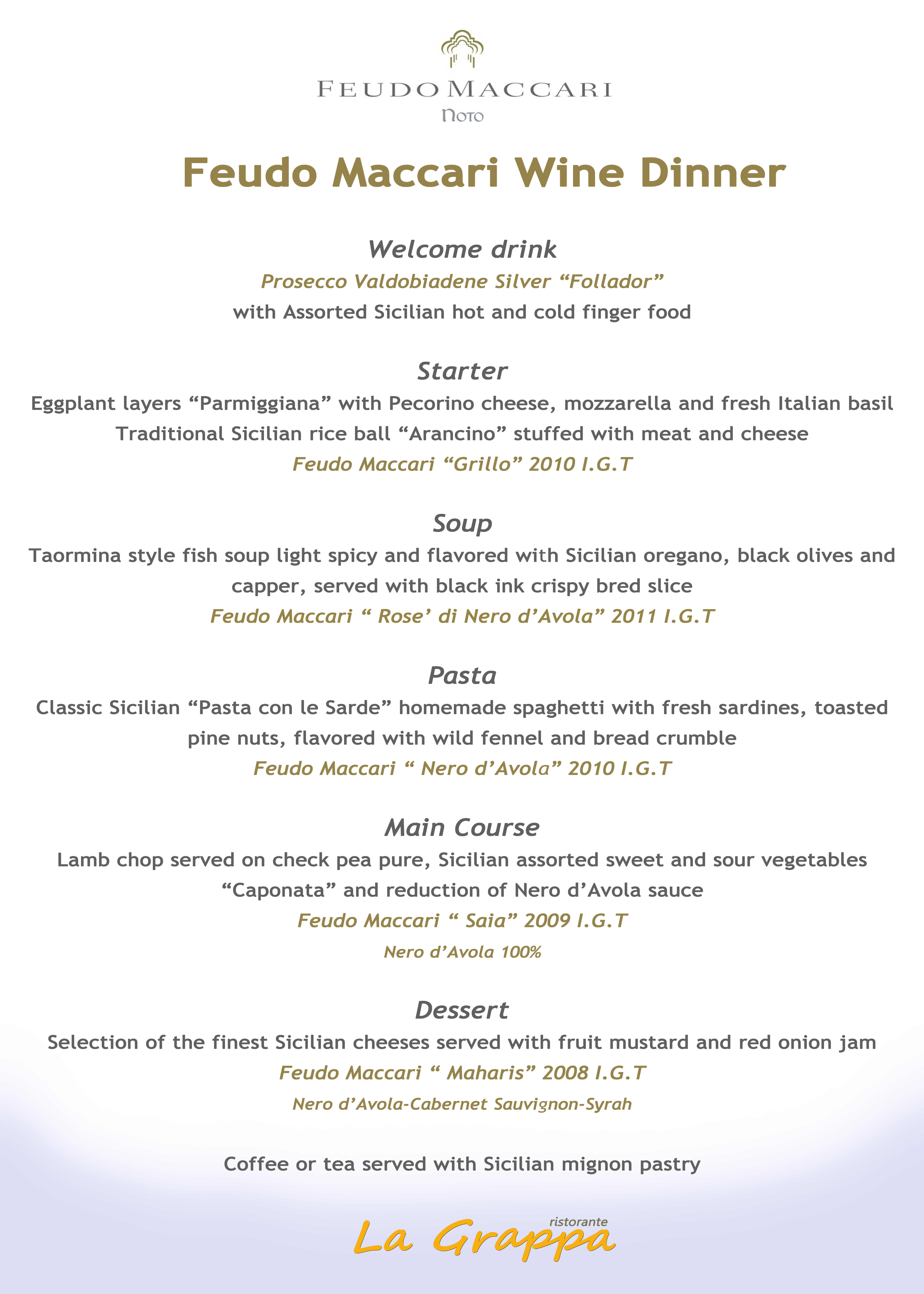 Feudo Maccari_dinner menu